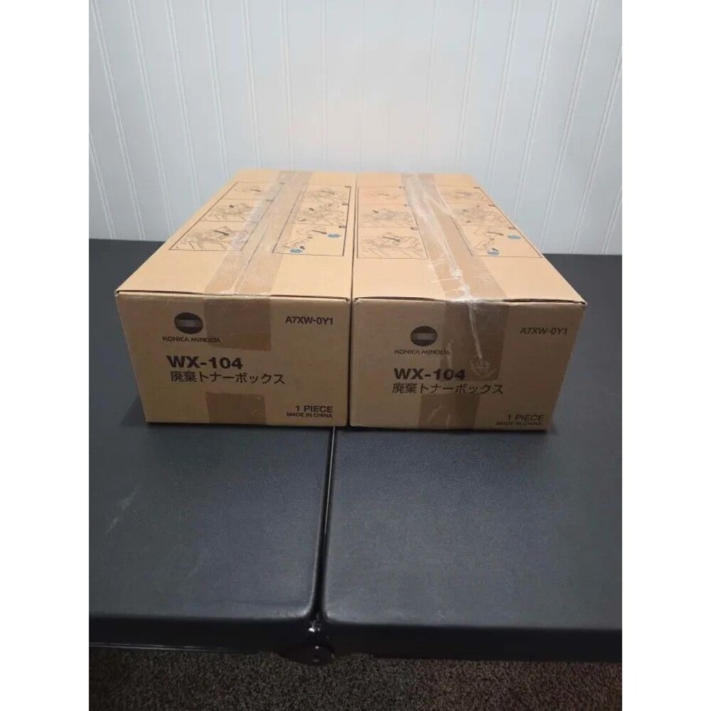 Konica Minolta WX-104 - A7XW-0Y1 - Waste Toner Box Lot of 2 - BizHub367/287/227
